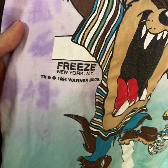 XL Vintage 1994 90’s Warner Bros Looney toons Tasmanian devil shirt - Picture 2 of 5